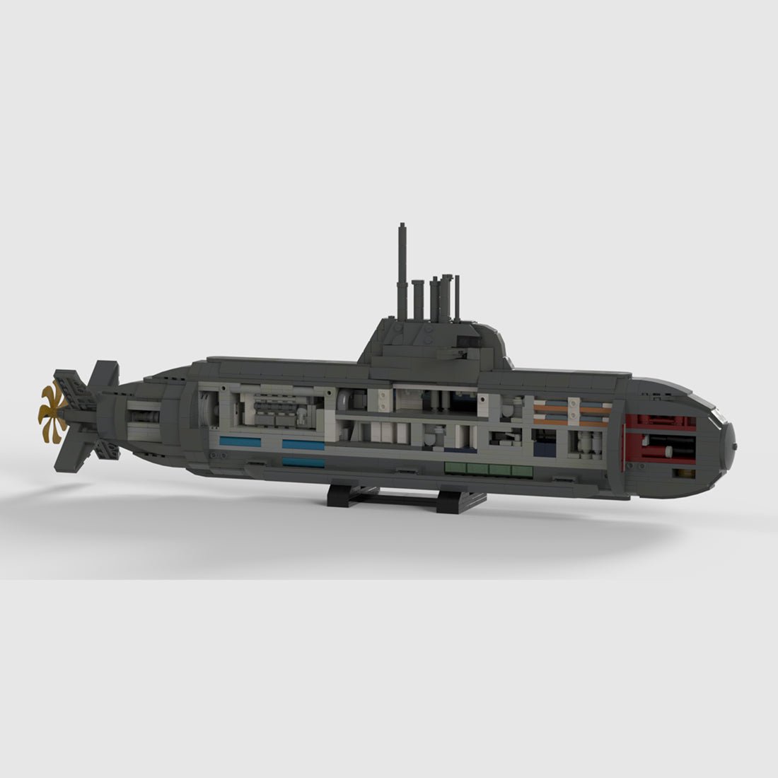 U212A 1/100 Scale Submarine Klemmbausteine - LesDiy - Klemmbausteine