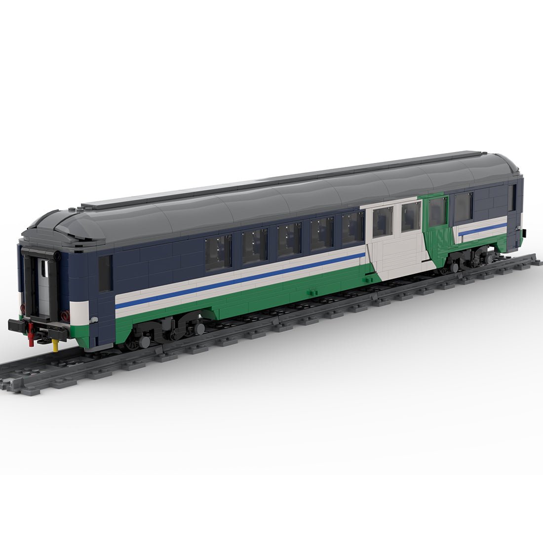 UIC - X type railway sleeper carriage XMPR Klemmbausteine - LesDiy - Klemmbausteine