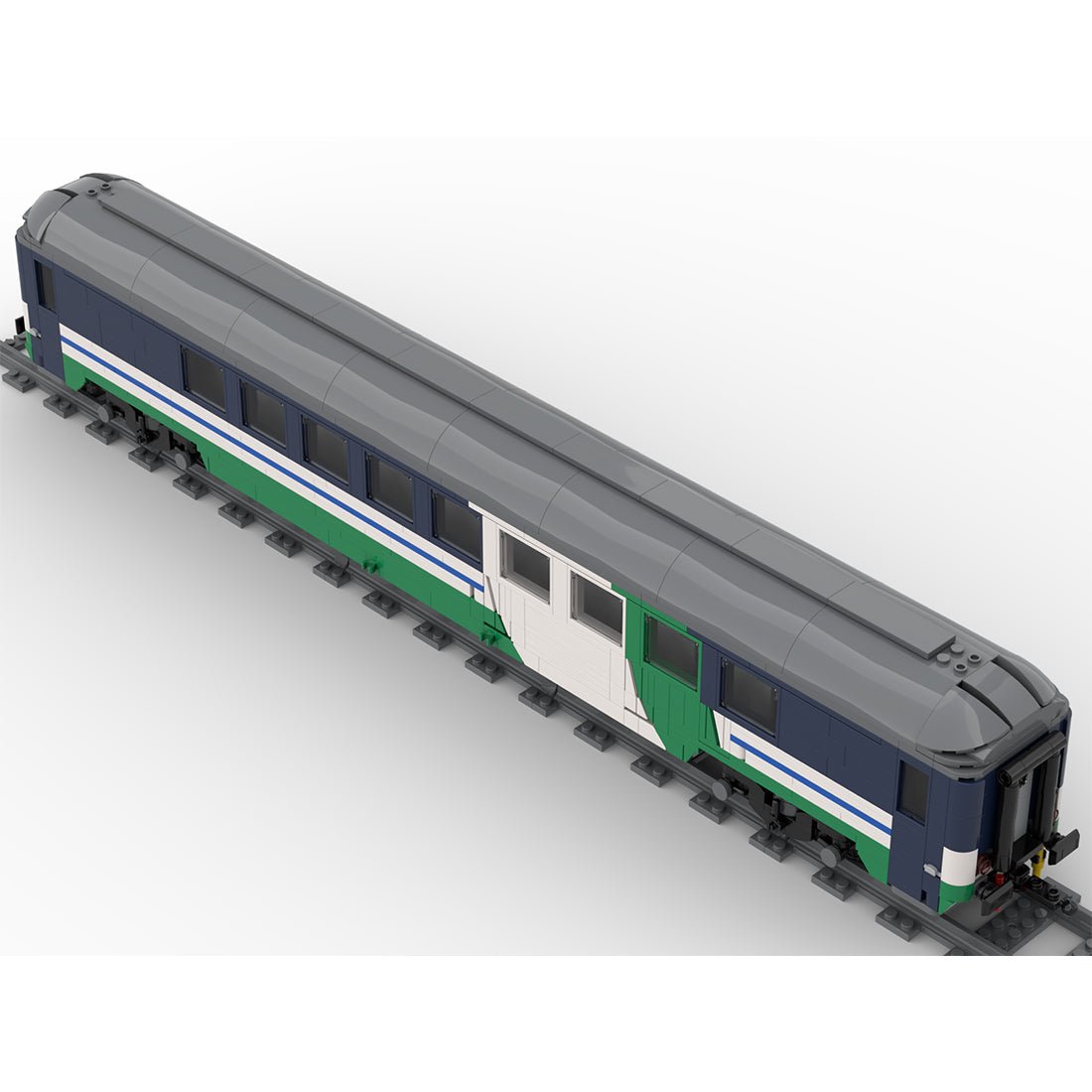 UIC - X type railway sleeper carriage XMPR Klemmbausteine - LesDiy - Klemmbausteine