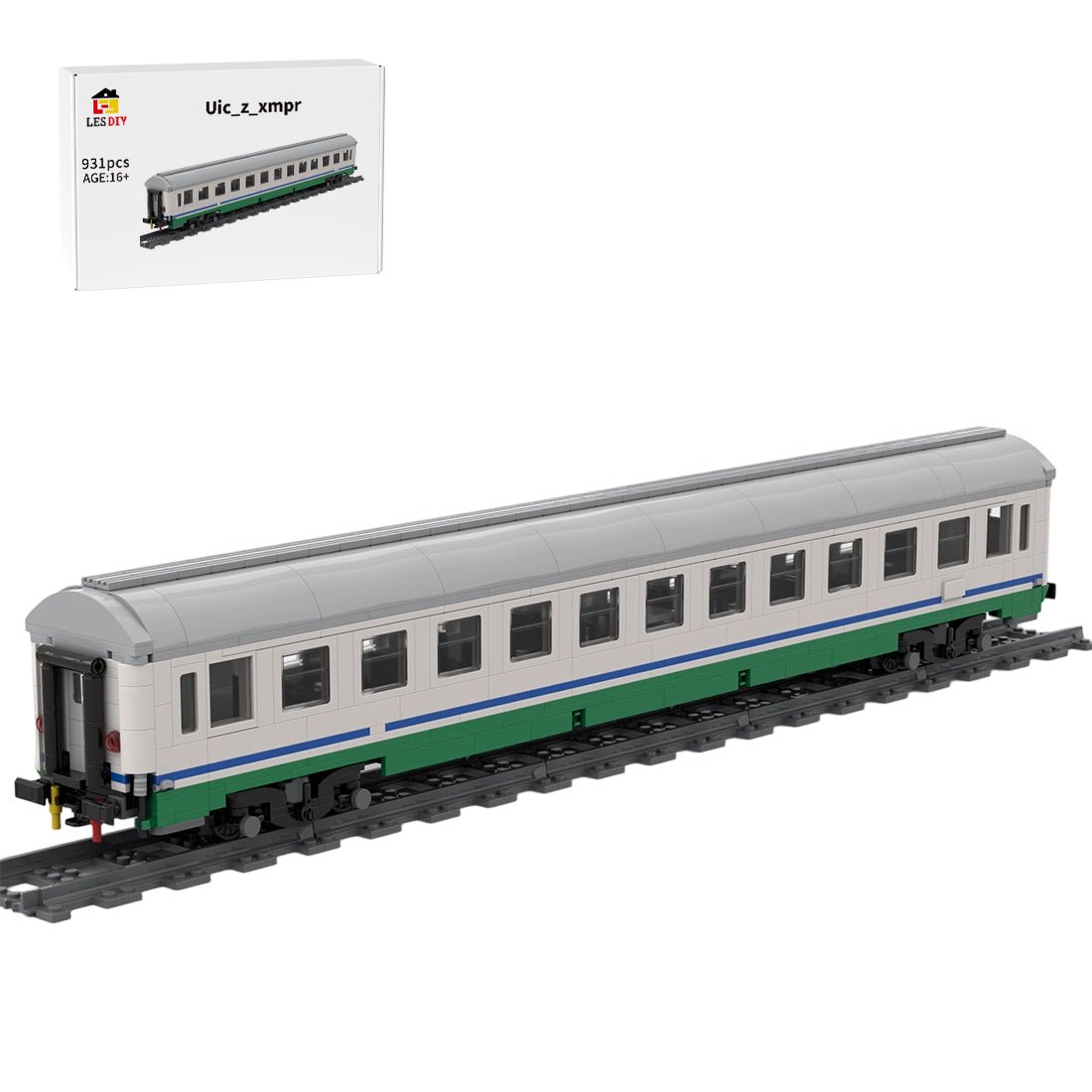 UIC - Z type international universal passenger carriage XMPR Klemmbausteine - LesDiy - Klemmbausteine