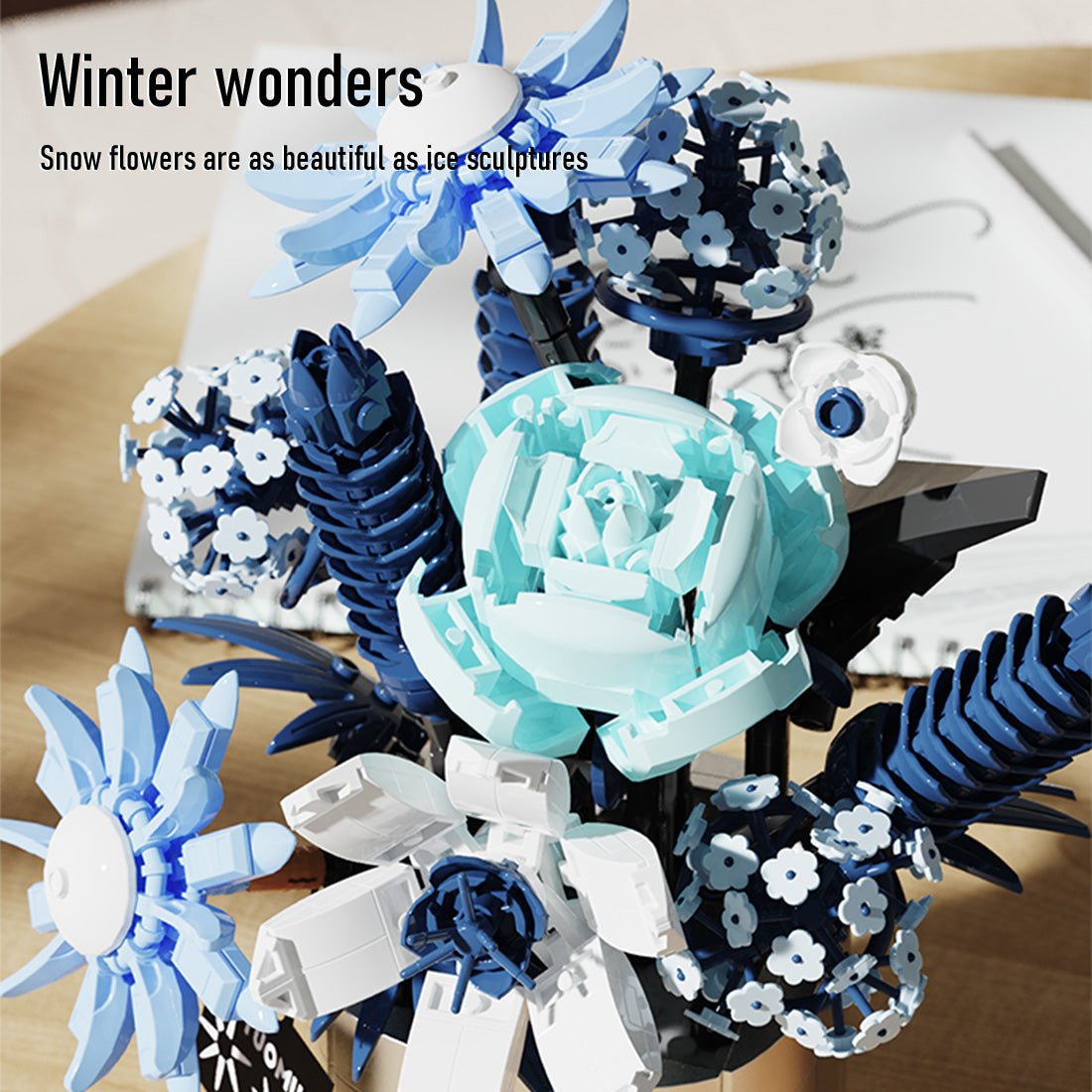 Winter Eisblumen Klemmbausteine - LesDiy - Klemmbausteine
