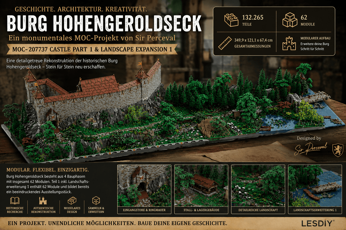 132.265 Teile für eine Burg: Das außergewöhnliche MOC-Projekt Burg Hohengeroldseck - LesDiy