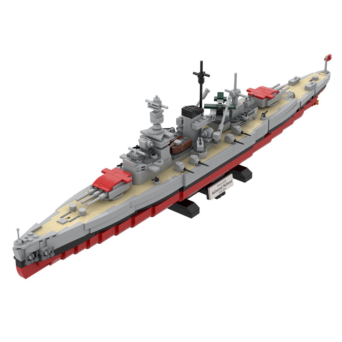 1/300 Scale German 3 in 1 Military Armored Warship Klemmbausteine - LesDiy - Klemmbausteine