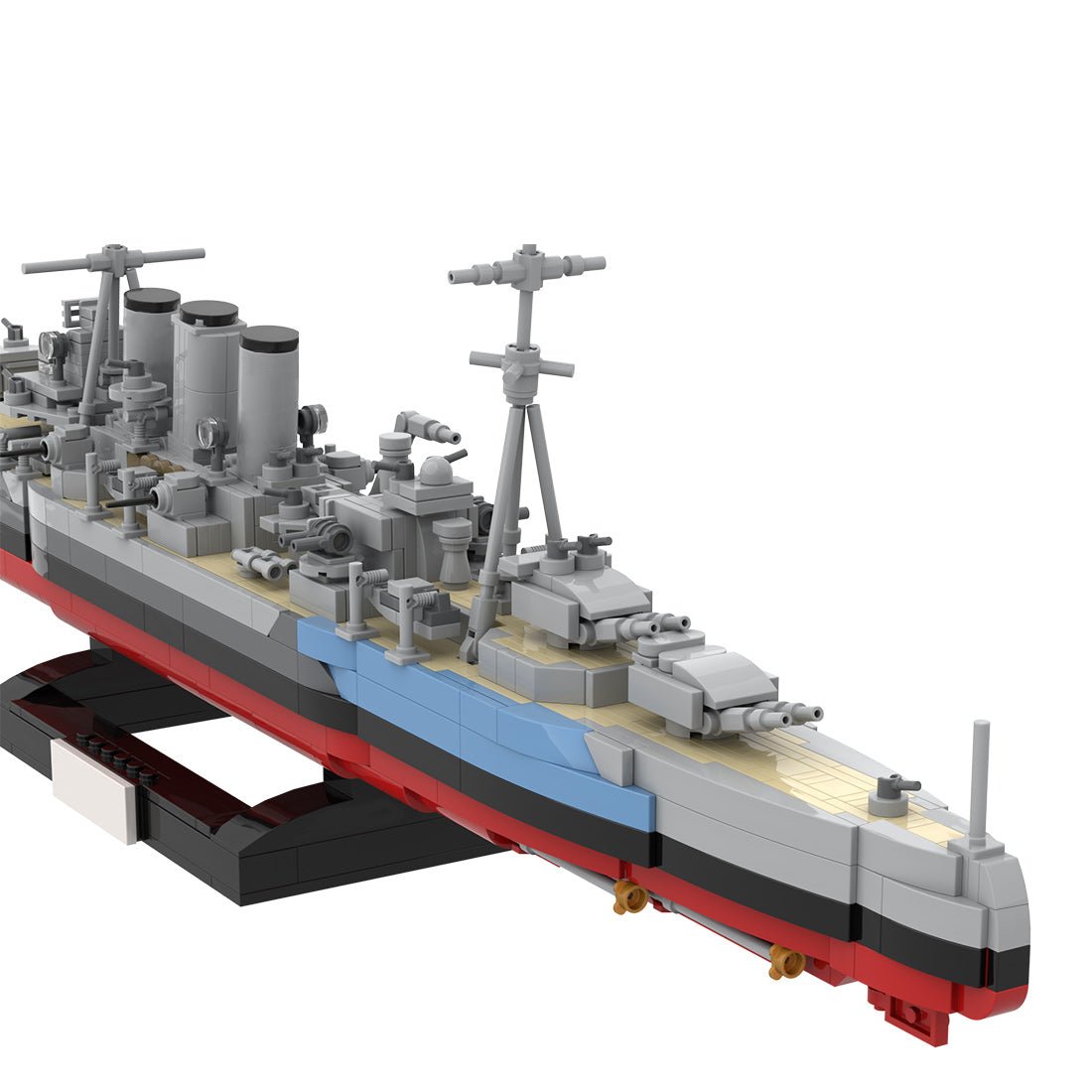 1/300 Scale HMS Norfolk Heavy Cruiser Klemmbausteine-LesDiy-Klemmbausteine
