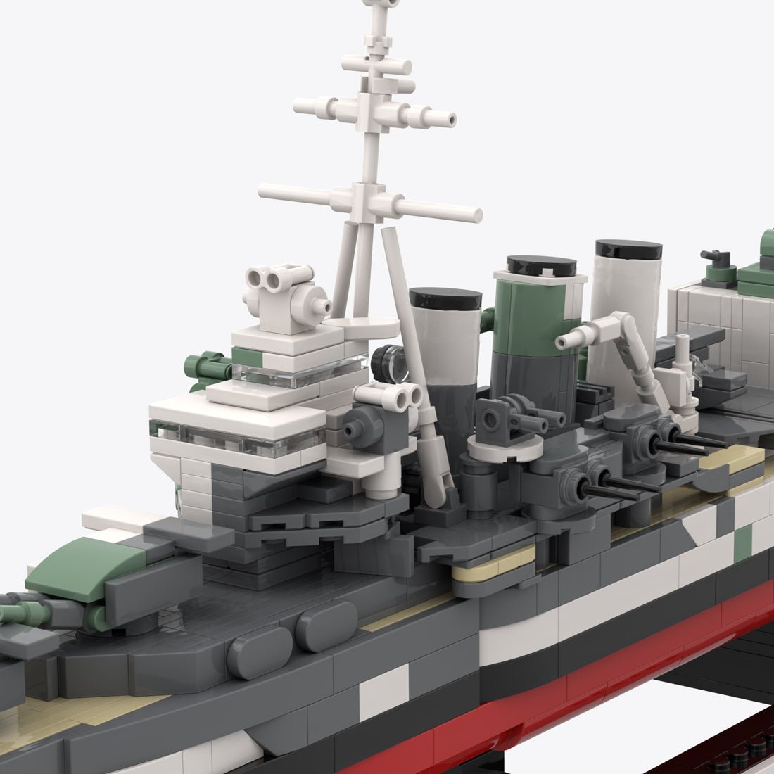 1/300 Scale HMS Suffolk Heavy Cruiser Klemmbausteine-LesDiy-Klemmbausteine