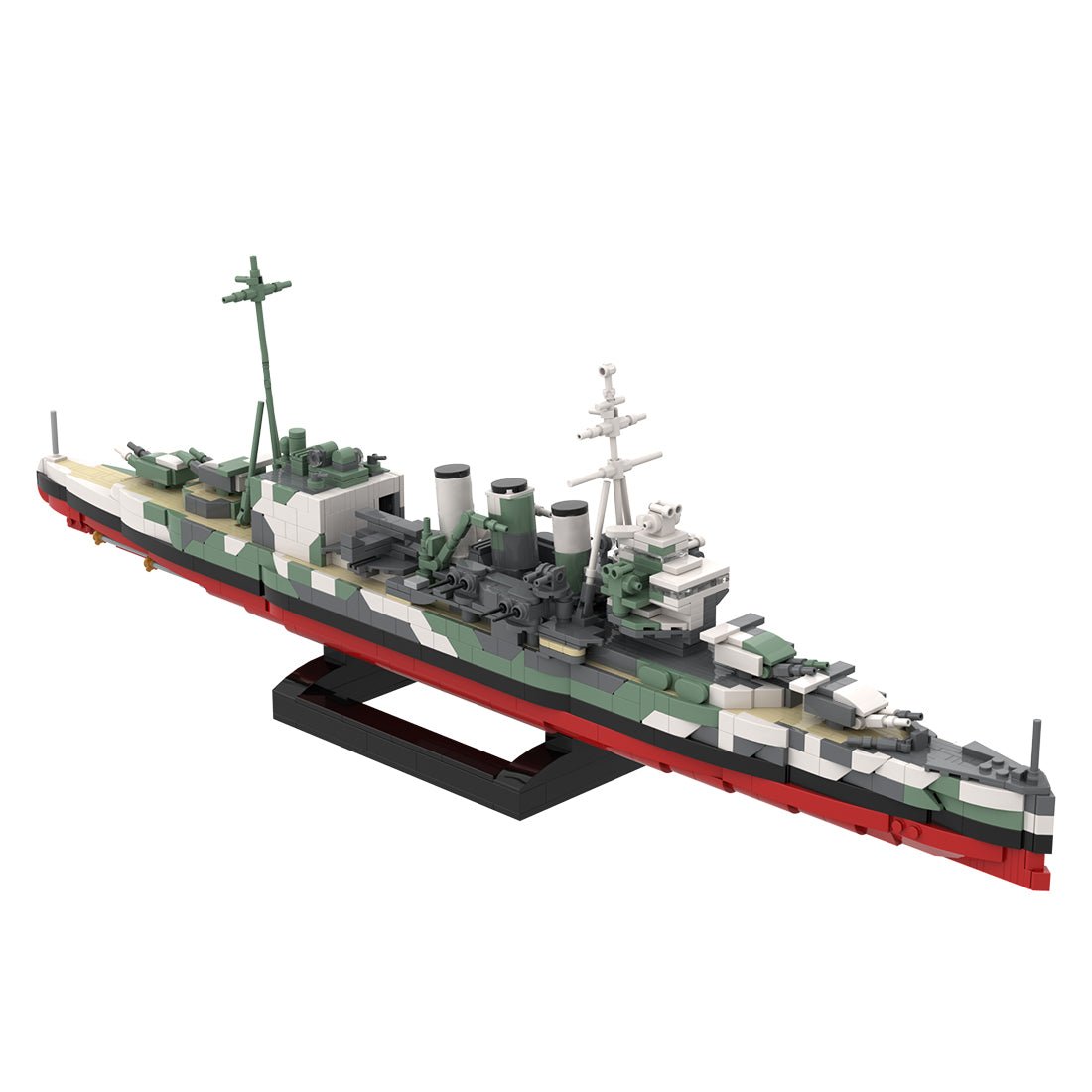 1/300 Scale HMS Suffolk Heavy Cruiser Klemmbausteine-LesDiy-Klemmbausteine
