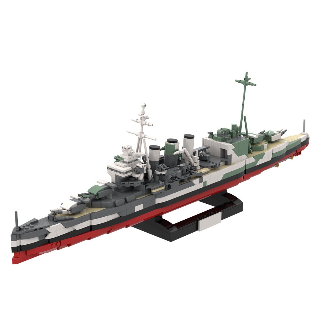 1/300 Scale HMS Suffolk Heavy Cruiser Klemmbausteine-LesDiy-Klemmbausteine