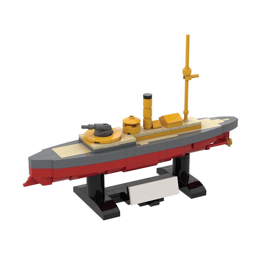 1/300 Scale SMS Wespe Armored Warship Klemmbausteine-LesDiy-Klemmbausteine