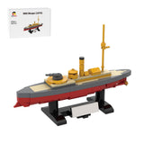 1/300 Scale SMS Wespe Armored Warship Klemmbausteine-LesDiy-Klemmbausteine