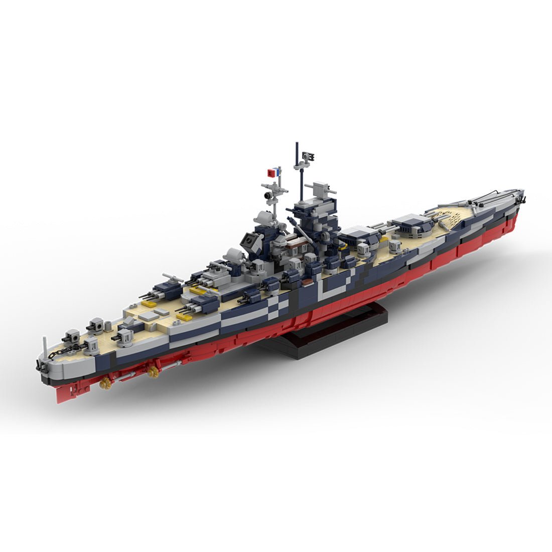 1/300 Scale WWII French Battleship Jean Bart Klemmbausteine - LesDiy - Klemmbausteine