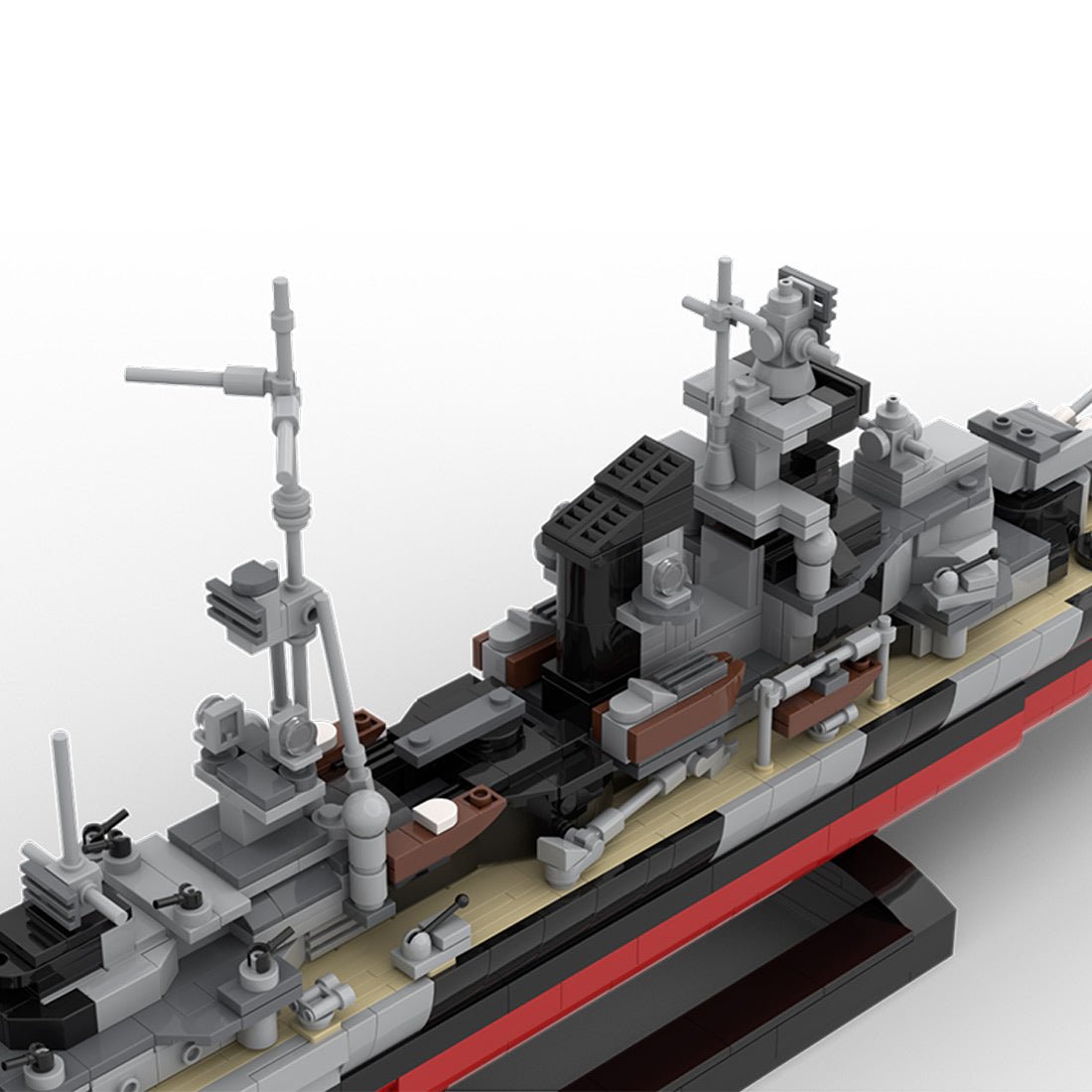 1/300 Scale WWII German Admiral Hipper Cruiser Klemmbausteine - LesDiy - Klemmbausteine