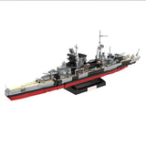1/300 Scale WWII German Admiral Hipper Cruiser Klemmbausteine - LesDiy - Klemmbausteine