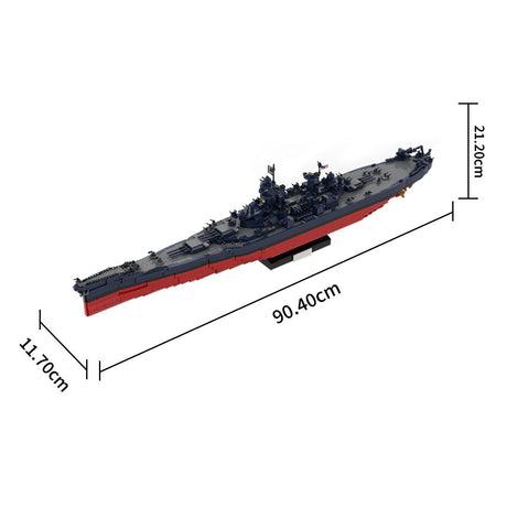 1/300 Scale WWII USS New Jersey BB - 62 Klemmbausteine - LesDiy - Klemmbausteine