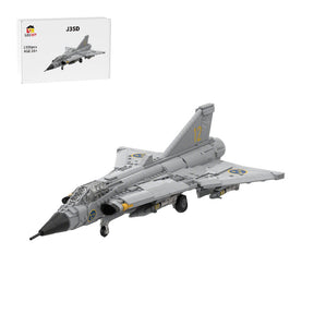 1/35 Scale Swedish J35D fighter Klemmbausteine - LesDiy - Klemmbausteine