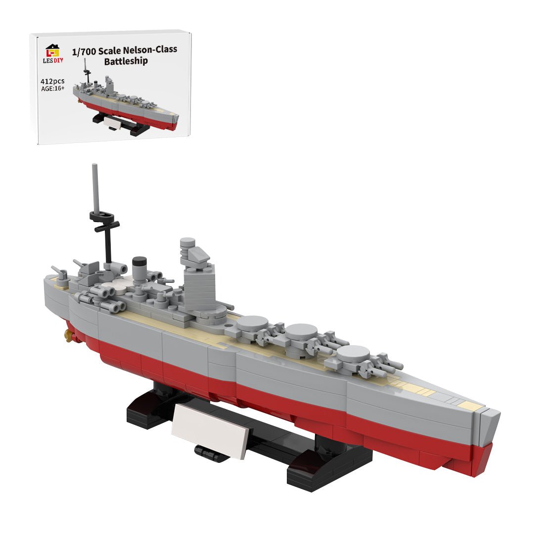 1/700 Scale Nelson - Class Battleship Klemmbausteine - LesDiy - Klemmbausteine