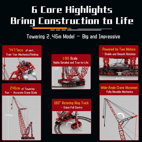1/80 Scale Heavy Construction SK6000 Crane Klemmbausteine - LesDiy - Klemmbausteine