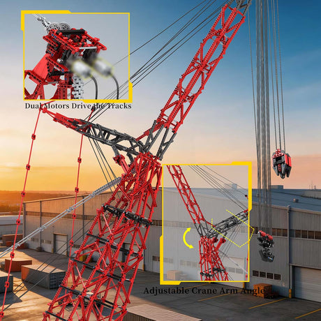 1/80 Scale Heavy Construction SK6000 Crane Klemmbausteine - LesDiy - Klemmbausteine