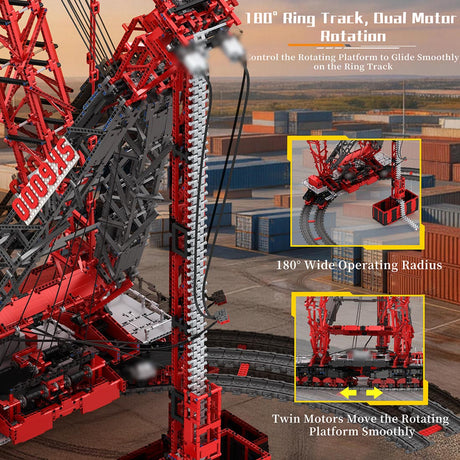1/80 Scale Heavy Construction SK6000 Crane Klemmbausteine - LesDiy - Klemmbausteine