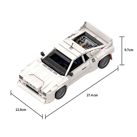1980s Italienische Rallye Ikone - Straßenversion - Klemmbausteine(white) - LesDiy - Klemmbausteine