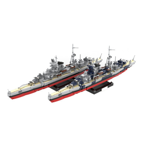 2 in 1 German Heavy Cruiser Mainz - Scale 1:300 Klemmbausteine - LesDiy - Klemmbausteine
