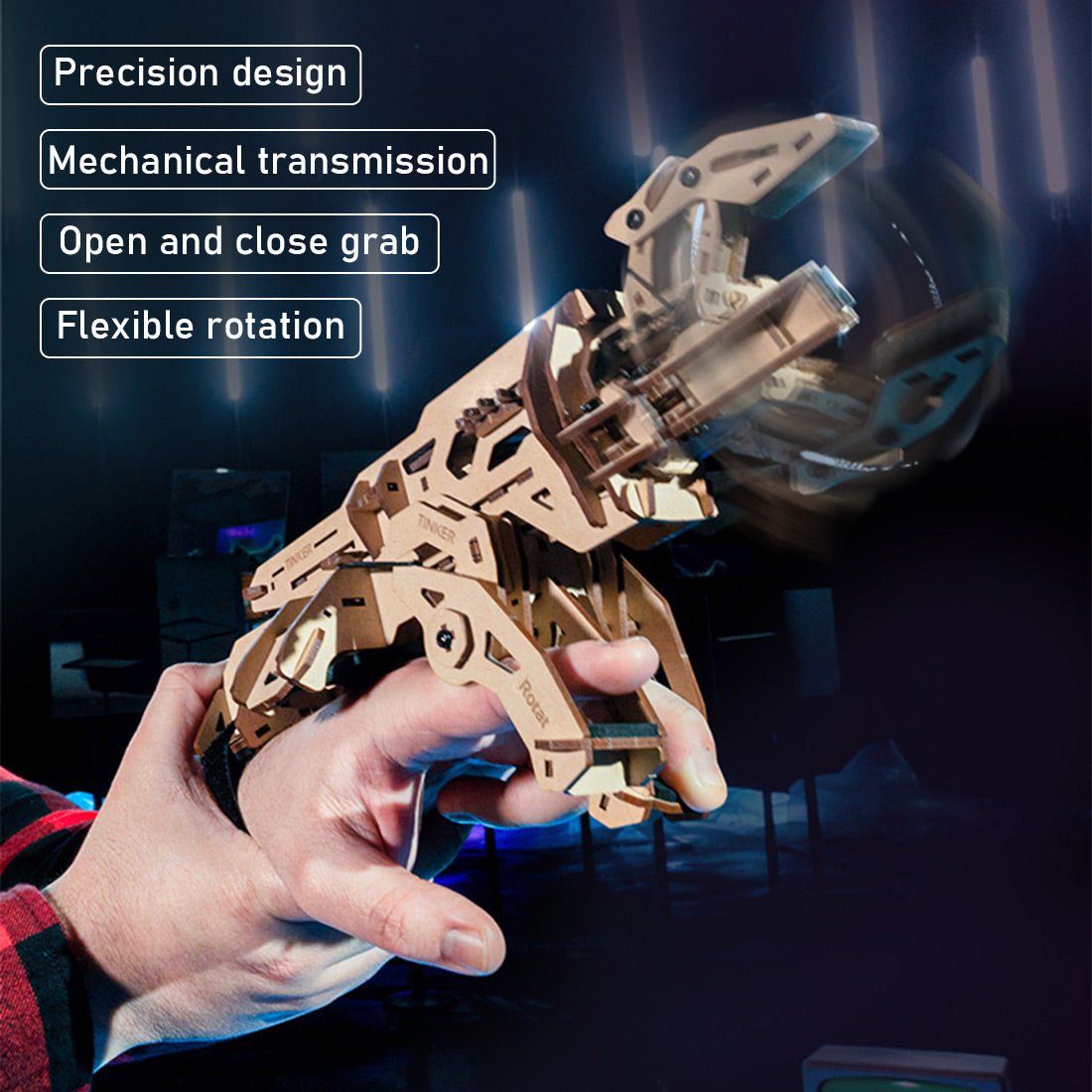 3D - Puzzle Mechanische Klaue aus Holz dynamischer Roboterarm - LesDiy - Klemmbausteine