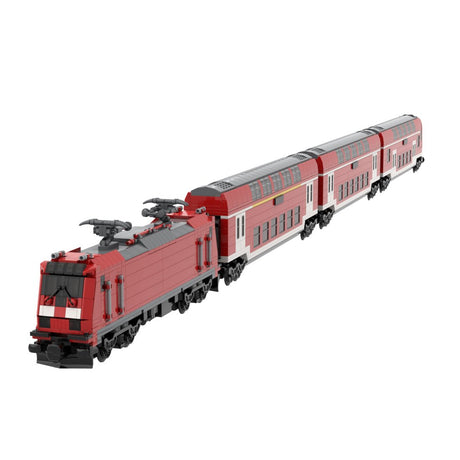 DB Doppelstock-Personenwagen zweiter Klasse Klemmbausteine-LesDiy-Klemmbausteine