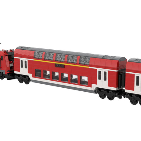 DB-Elektrische Doppelstock-Pendlerlokomotive Klemmbausteine-LesDiy-Klemmbausteine