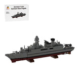 Deutsche Militärfregatte F - 124 Sachsen - Klasse im Maßstab 1/485 Klemmbausteine - LesDiy - Klemmbausteine
