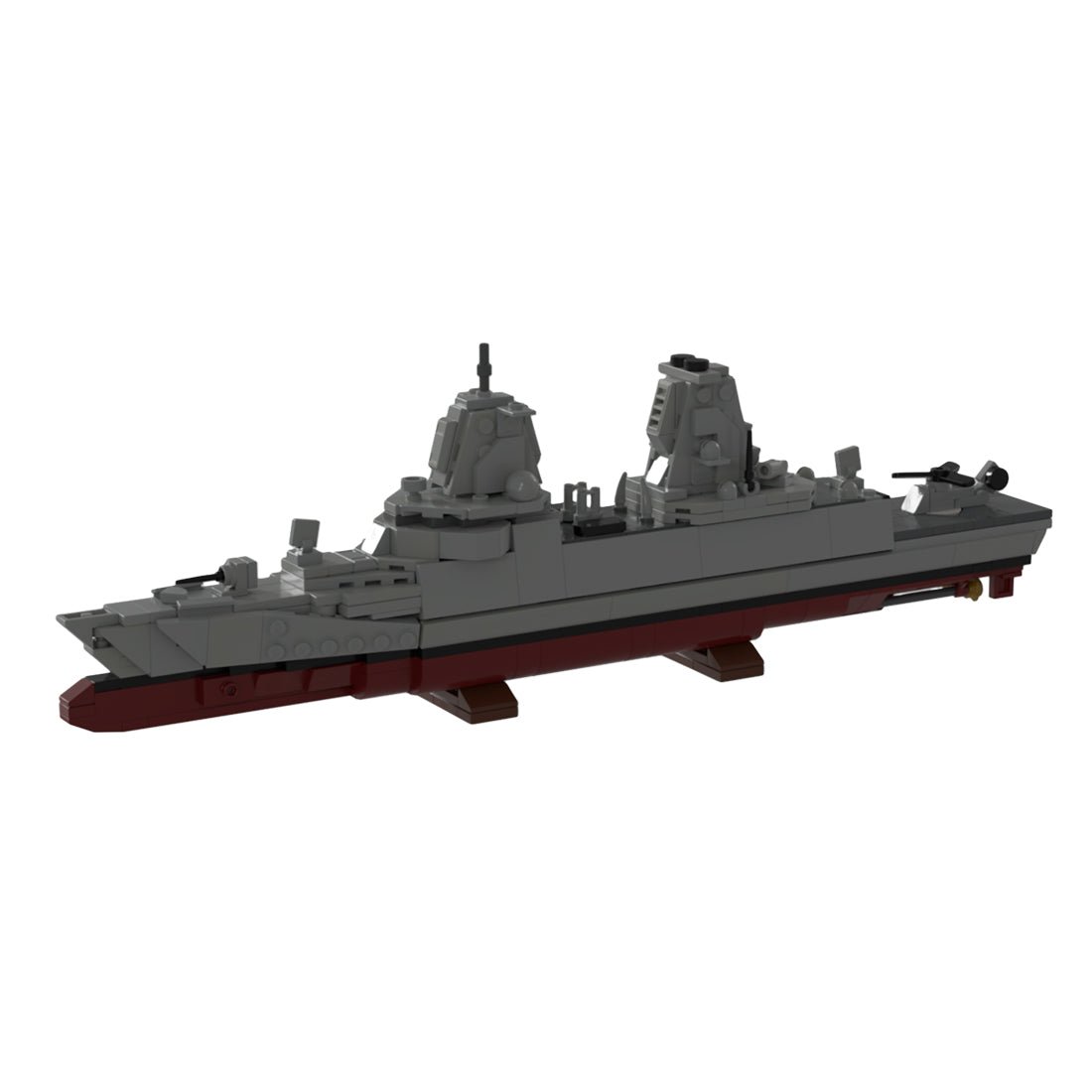 Deutsche Militärfregatte F126 im Maßstab 1/485 Klemmbausteine - LesDiyproduct_type##