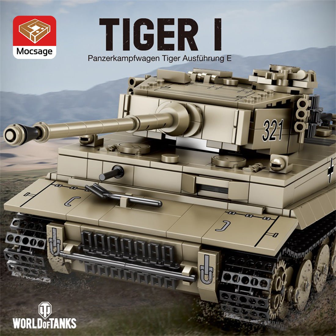 Deutscher Militärpanzer im Maßstab 1/28 Klemmbausteine - LesDiyproduct_type##