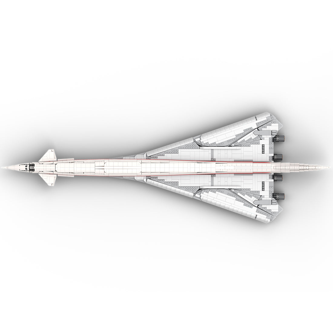 B2707-200 TWA Überschall-Passagierflugzeug 1:80 Klemmbausteine