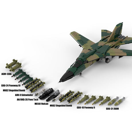 F - 111 Fighter - Bombers Klemmbausteine - LesDiy - Klemmbausteine