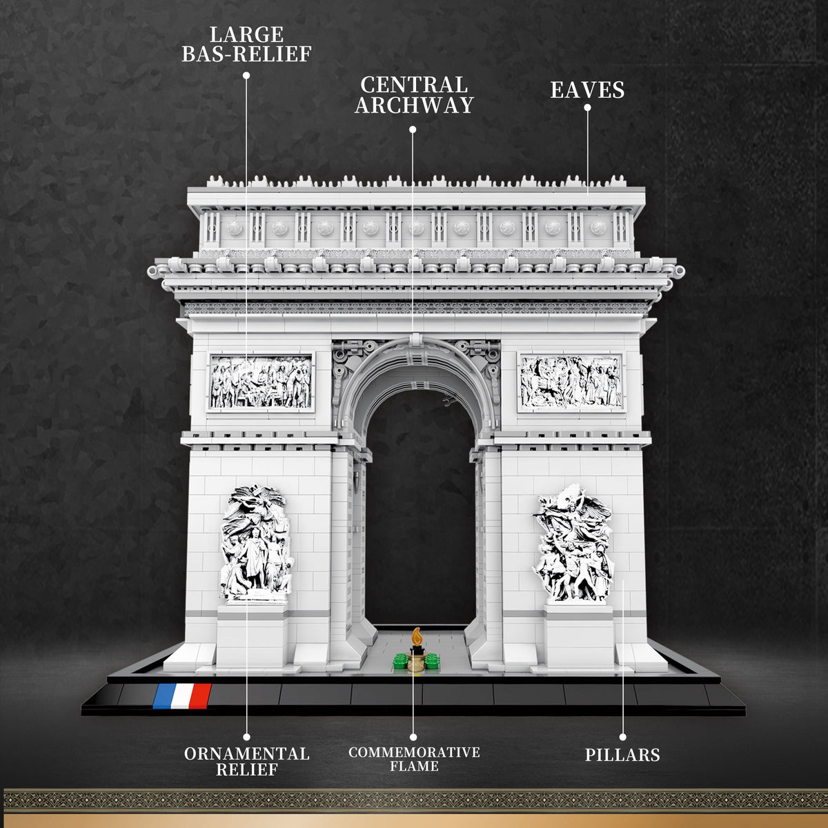 ReoBrix 66024 Famous Landmark Arc de Triomphe Klemmbausteine - LesDiy - Klemmbausteine