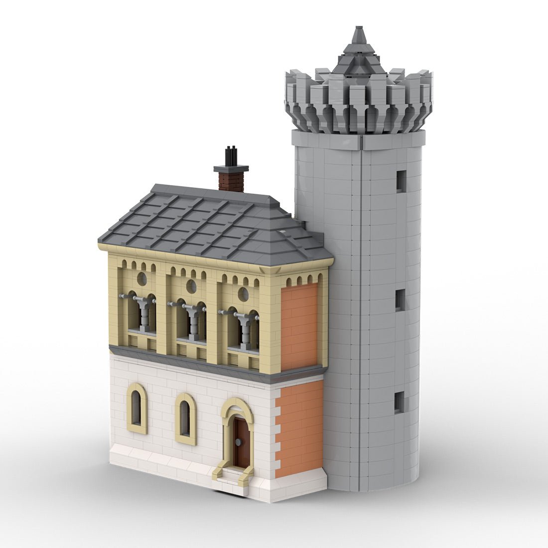 Gatehouse Left Module 1 of Neuschwanstein Castle Klemmbausteine - LesDiy - Klemmbausteine