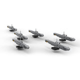 German Wolfpack VII Submarine - Scale 1:300 Klemmbausteine - LesDiyproduct_type##