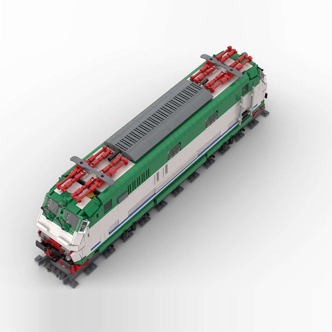 Italian E444R electric locomotive XMPR livery Klemmbausteine - LesDiy - Klemmbausteine