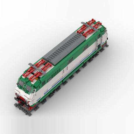Italian E444R electric locomotive XMPR livery Klemmbausteine - LesDiy - Klemmbausteine