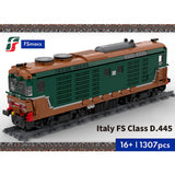 Italy Diesel Locomotive D.445 Train Klemmbausteine - LesDiy - Klemmbausteine