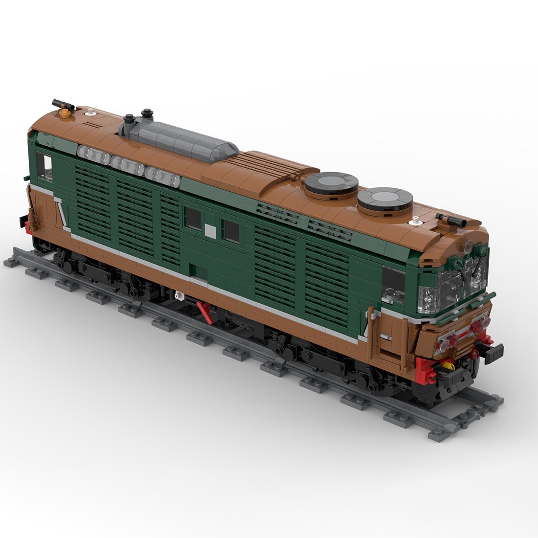Italy Diesel Locomotive D.445 Train Klemmbausteine - LesDiy - Klemmbausteine