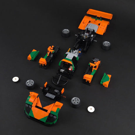 Japanische LeMans - Legende (orange/grün) - Klemmbausteine - LesDiy - Klemmbausteine