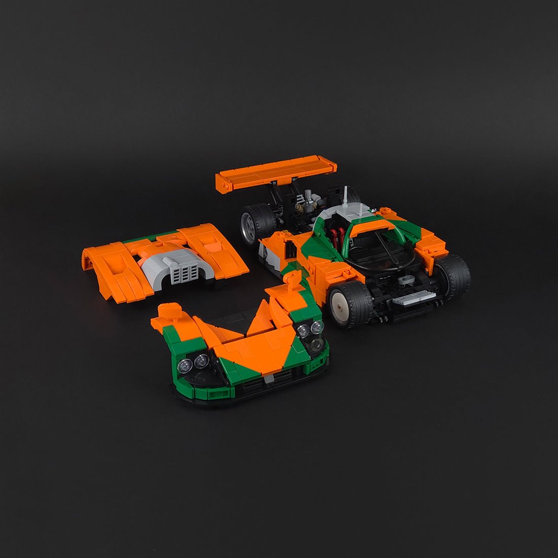 Japanische LeMans - Legende (orange/grün) - Klemmbausteine - LesDiy - Klemmbausteine