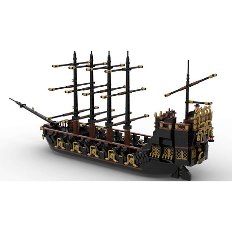 Medieval Golden Pirate Ship Klemmbausteine - LesDiy - Klemmbausteine