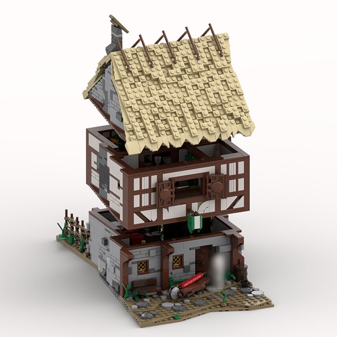 Medieval Taylorsgreen Village Tailoring Shop Klemmbausteine - LesDiyproduct_type##