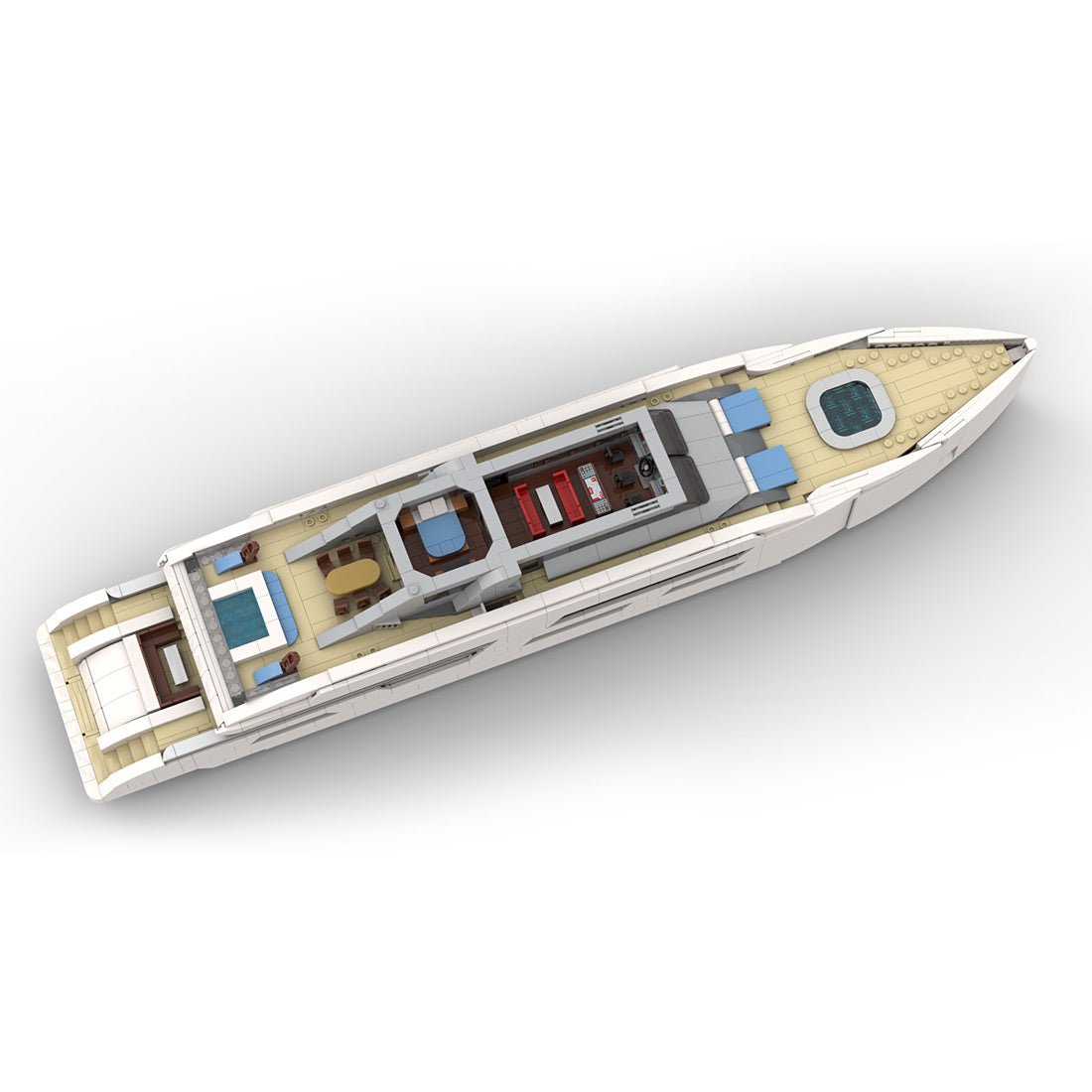 Midi - Scale Yacht - White Version Klemmbausteine - LesDiy - Klemmbausteine