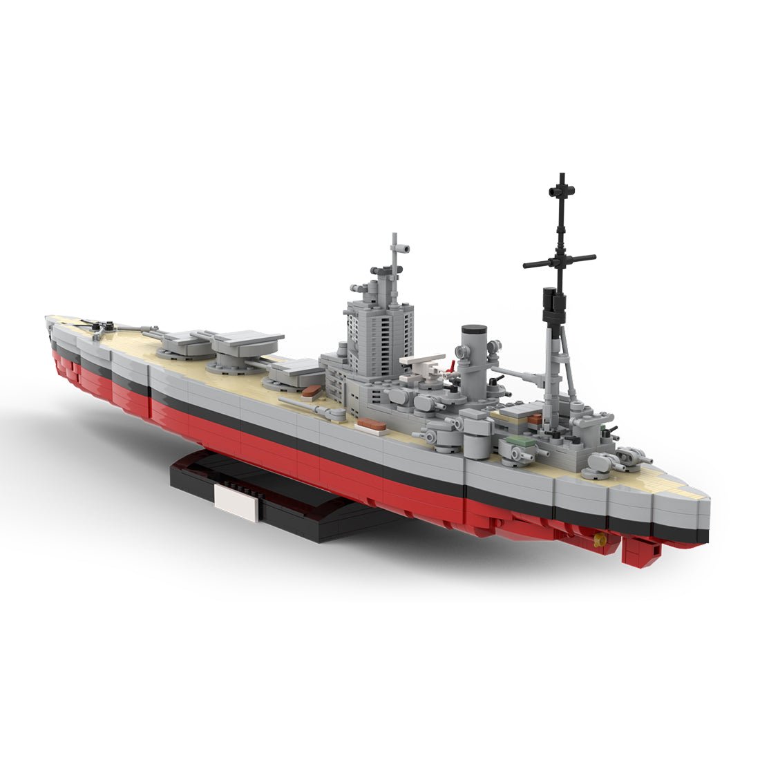 Militärisches Schlachtschiff Nelson im Maßstab 1/300 Klemmbausteine - LesDiy - Klemmbausteine