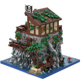 MOC - 105796 Piratenschädelinsel mit Rotbarts Haus Klemmbausteine - LesDiy - Klemmbausteine