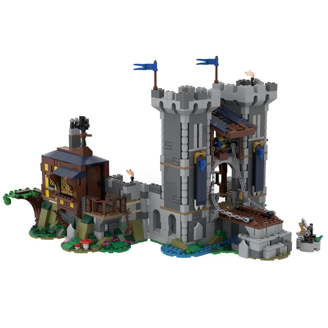 MOC - 108731 Fort des mittelalterlichen Schwarzen Sakers Klemmbausteine - LesDiy - Klemmbausteine
