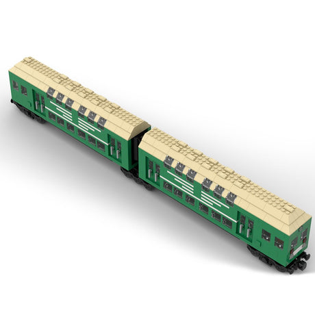 MOC - 109281 German Doppelstockwagen train car vagon in 7stud wide) Klemmbausteine - LesDiy - Klemmbausteine