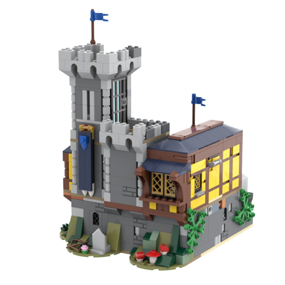 MOC - 115655 Mittelalterlicher schwarzer Sakerturm Klemmbausteine - LesDiy - Klemmbausteine