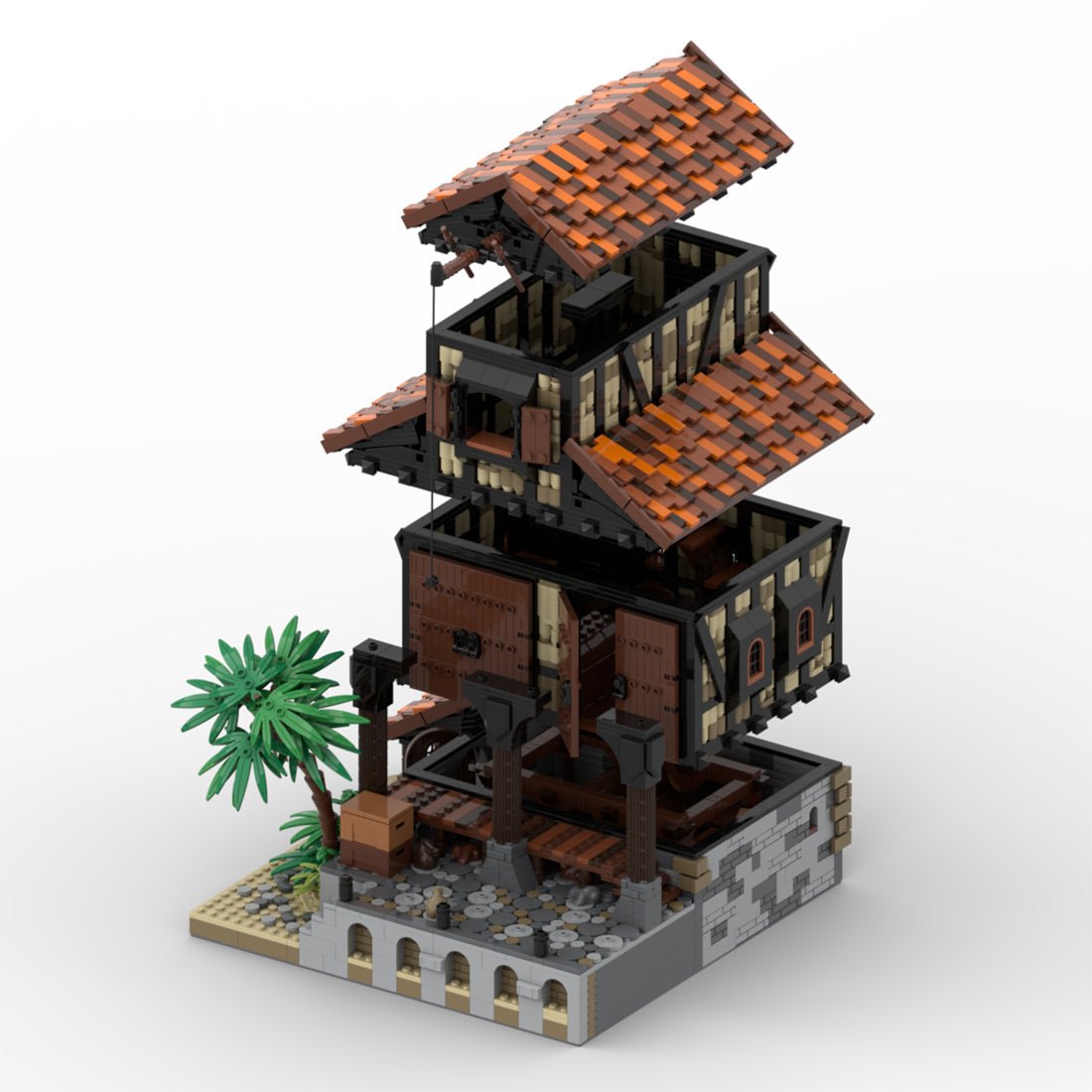 MOC - 116557 Medieval Barn Klemmbausteine - LesDiy - Klemmbausteine